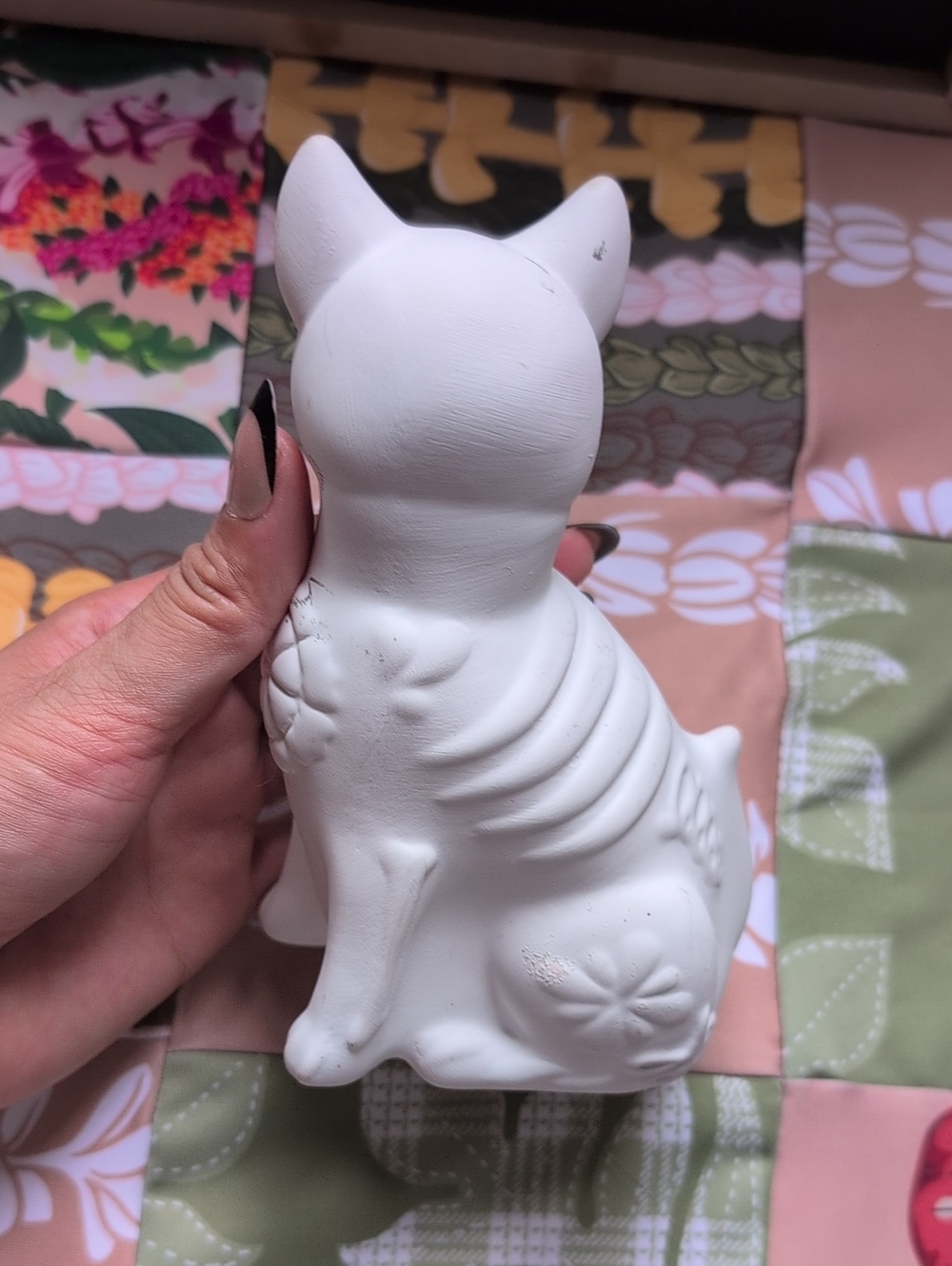 White DIY Ceramic Cat & Dog Figurine Set Halloween 🎃 Decor - Picture 6 of 12